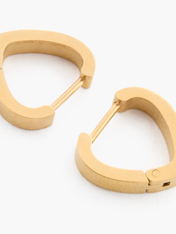 Fcuk Small Huggie Hoop Earrings (2 Pairs) Gold