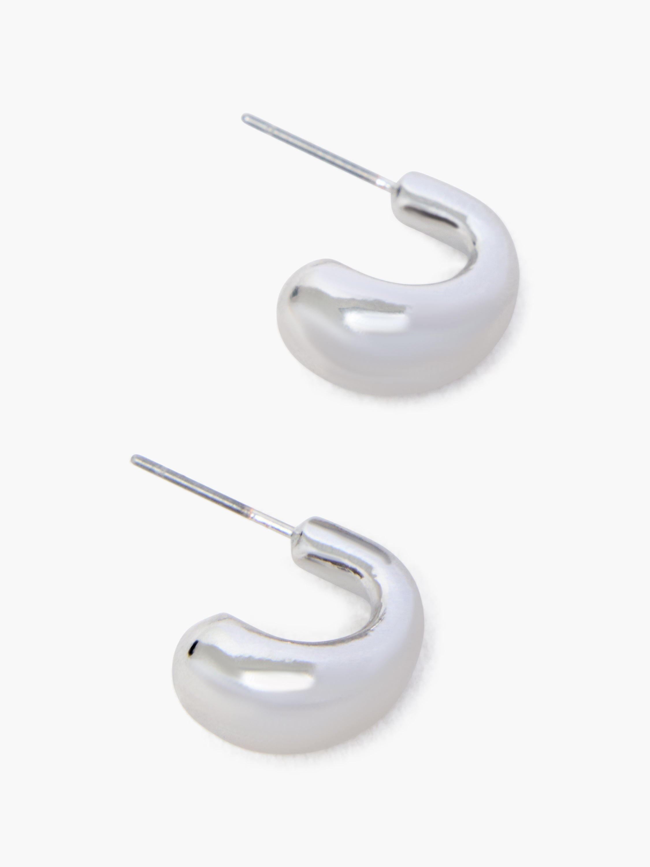 Fcuk Small Teardrop Stud Earrings Silver