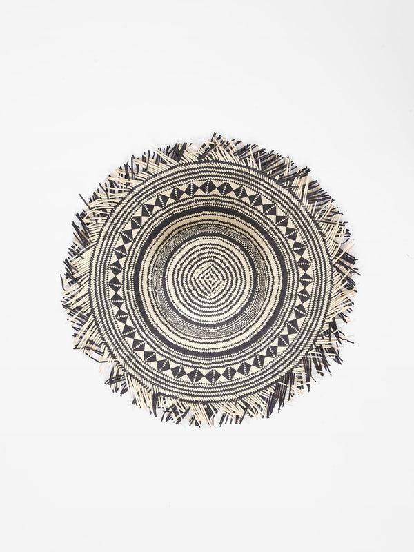 Fcuk Straw Beach Hat Black/Cream