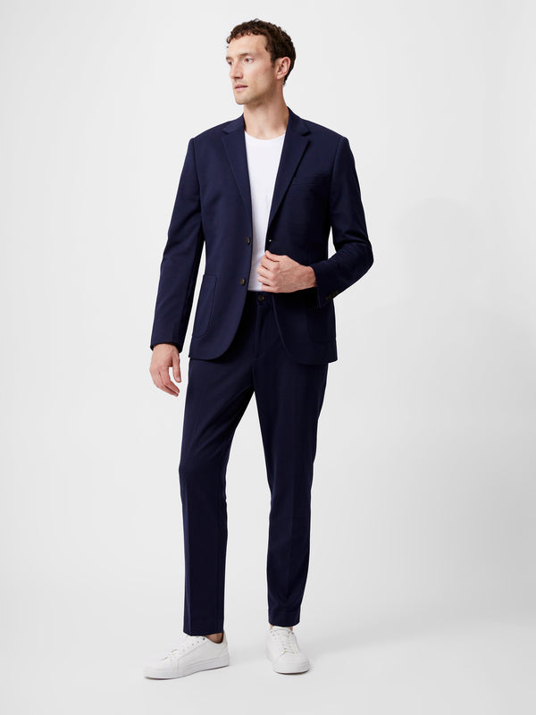 Fcuk Stretch Knit Suit Jacket Marine