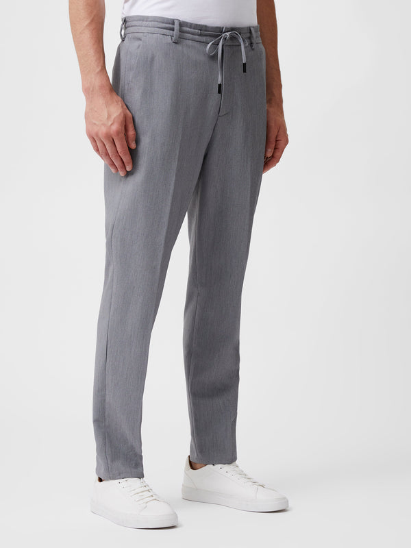 Fcuk Stretch Knitted Trousers Light Grey