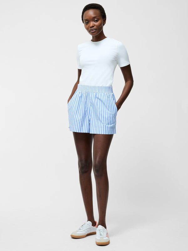 fcuk Stripe Shirting Shorts Blue/White