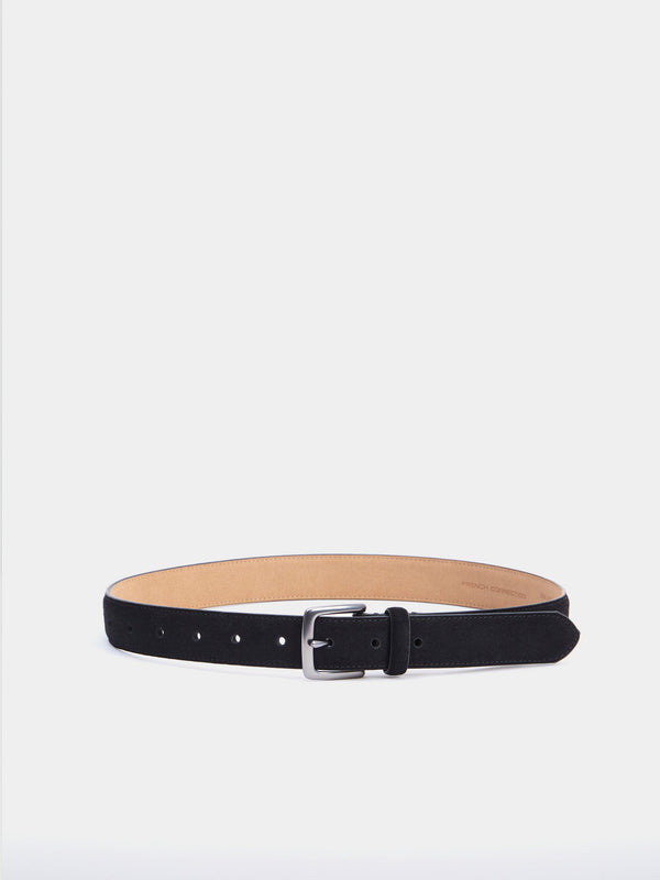 fcuk Suede Belt Black/Gunmetal