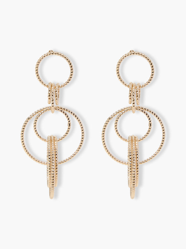 fcuk Swinging Circles Earrings Rose Gold
