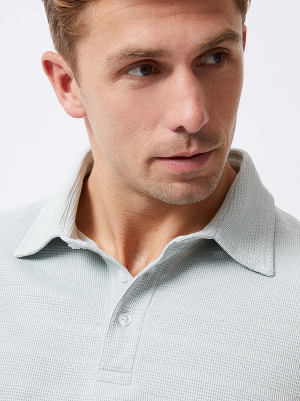Fcuk Textured Button Polo Shirt Mist Green
