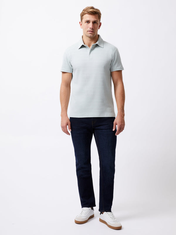 fcuk Textured Button Polo Shirt Mist Green