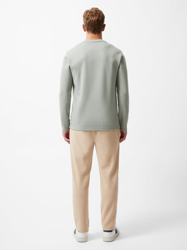 Fcuk Textured Long Sleeve T-Shirt Sage Green