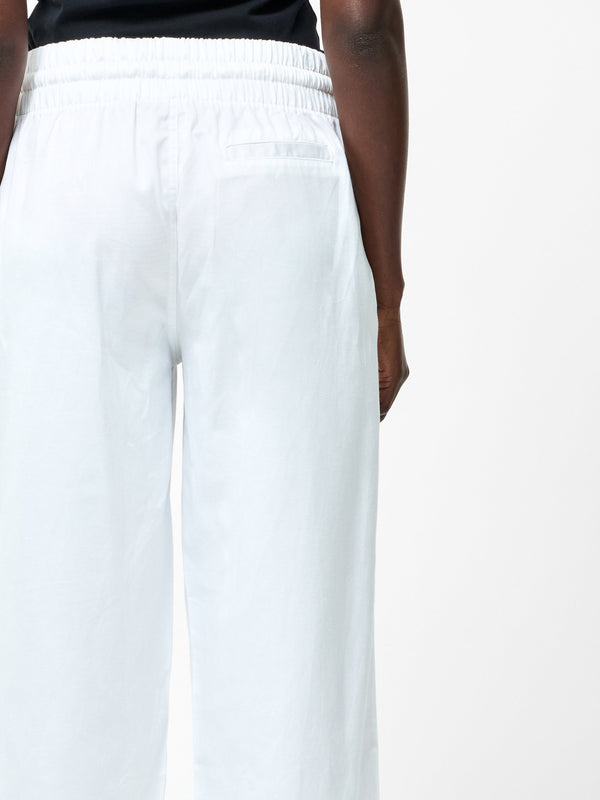 Fcuk Tie Trousers Linen White