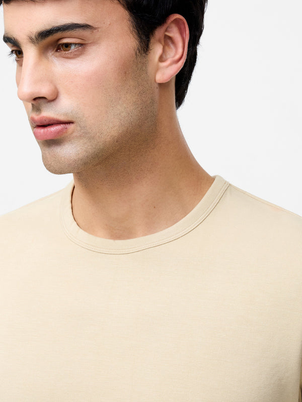 Fcuk Triblend Interlock Crew Sand