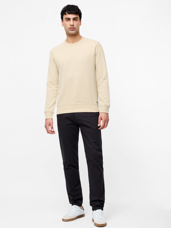 fcuk Triblend Interlock Crew Sand