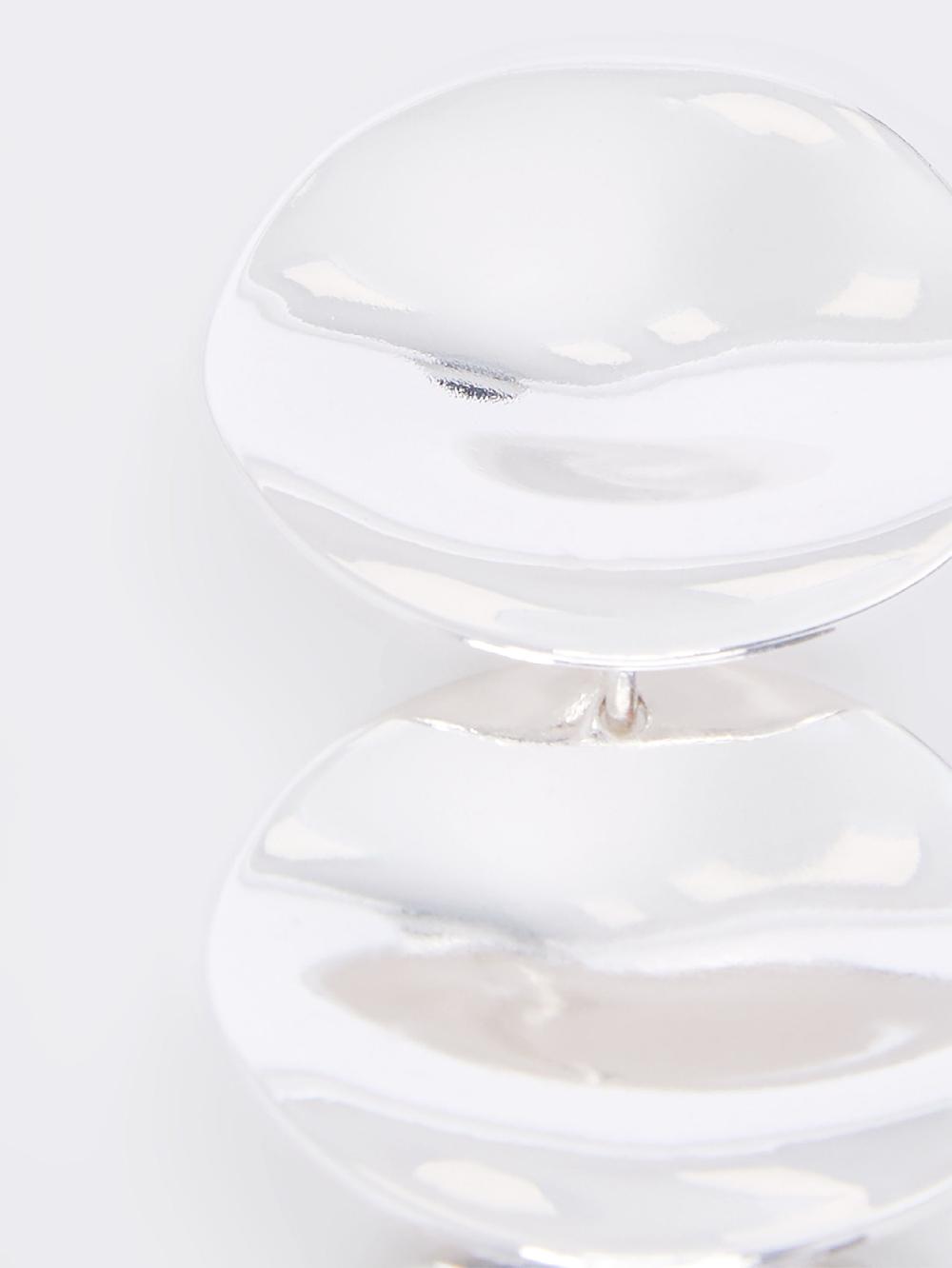 Fcuk Triple Circle Drop Earrings Silver