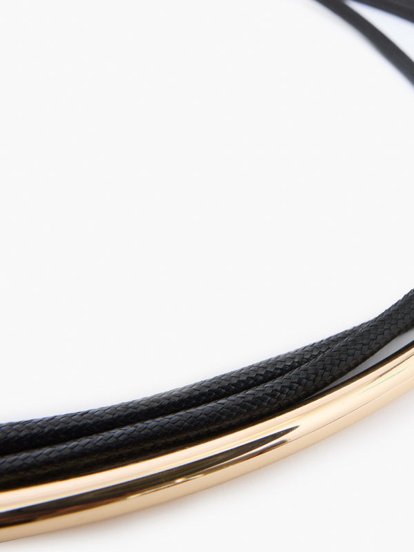 Fcuk Tubular Tie Belt Black/Gold