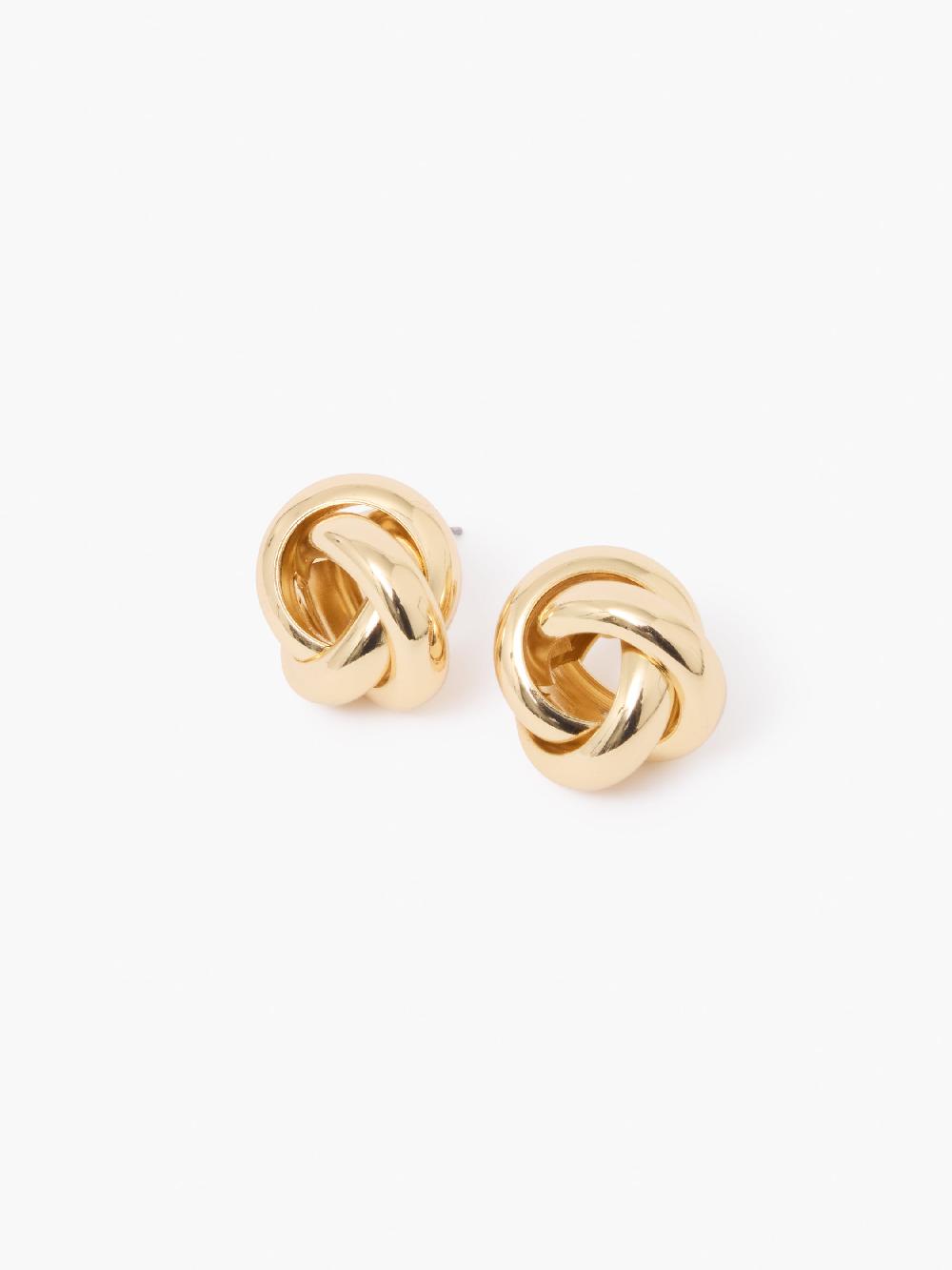 Fcuk Twisted Knot Stud Earrings Gold