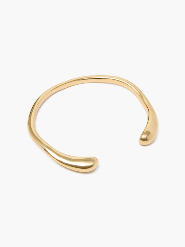 fcuk Wave Teardrop Open Bangle Warm Gold