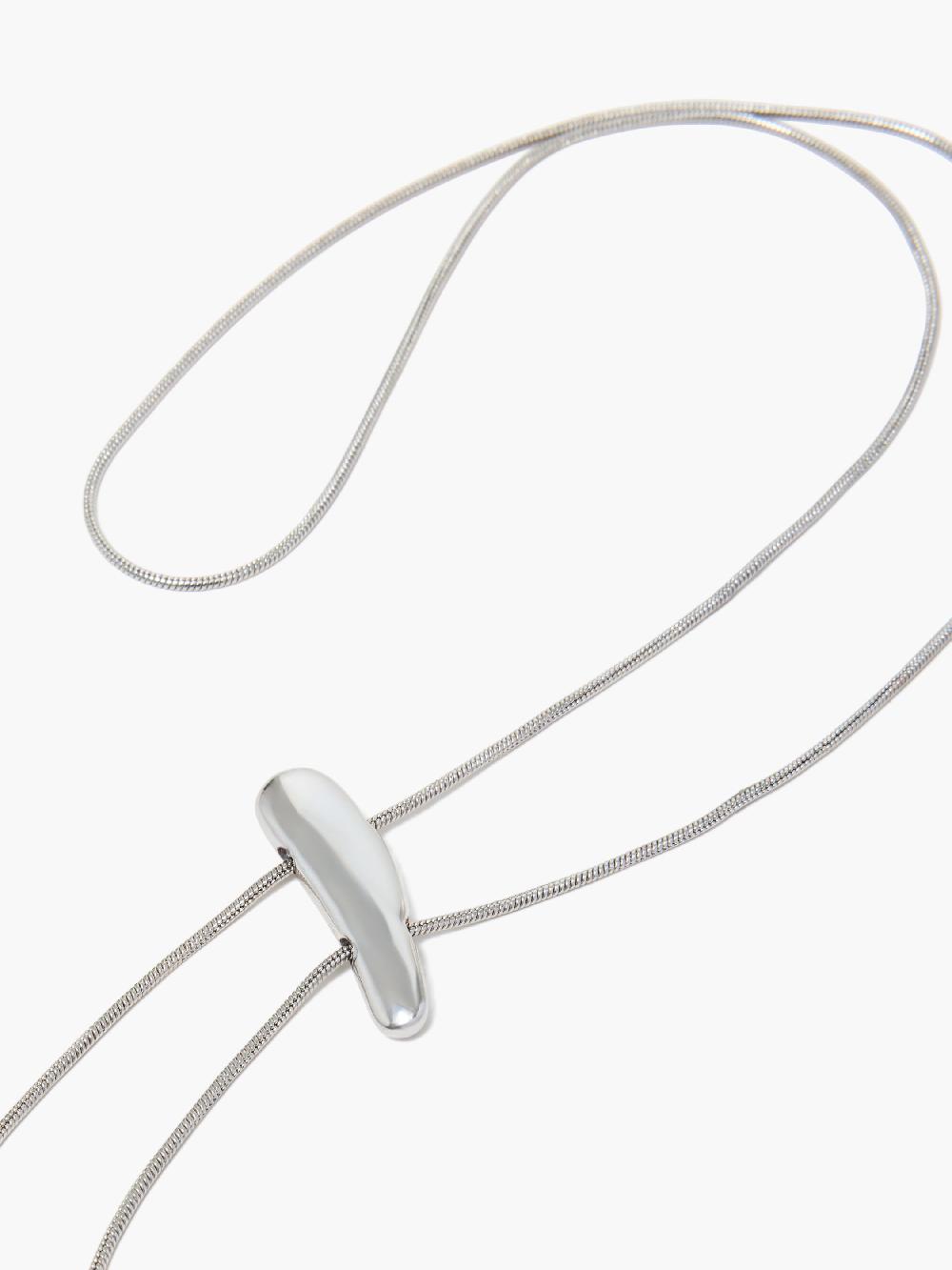 Fcuk Western Slider Lariat Necklace Silver