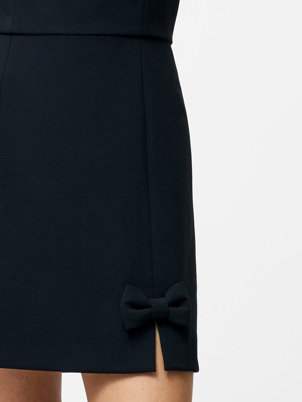 Fcuk Whisper Bow Slit Strappy Mini Dress Black