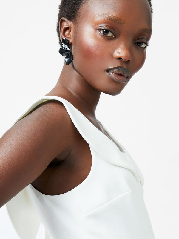 Fcuk Whisper Collar Mini Dress Summer White