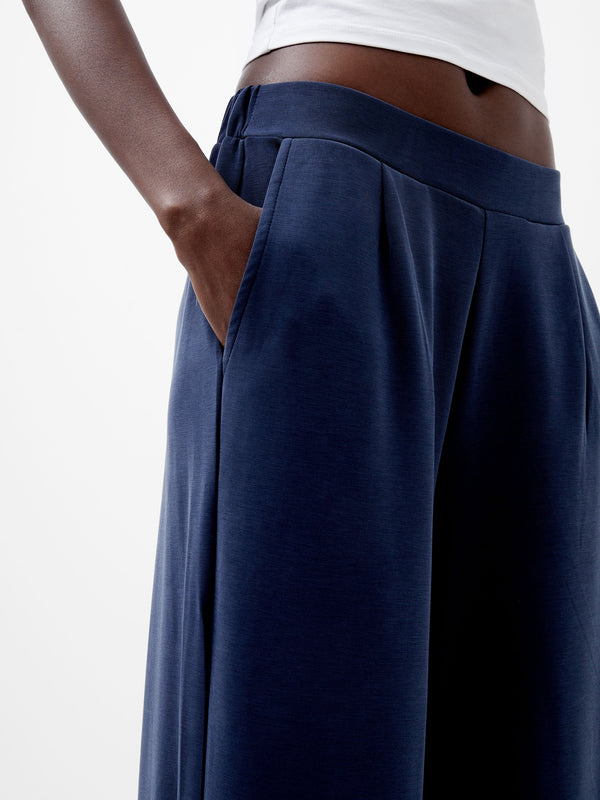 Fcuk Wren Wide Leg Trousers Midnight Blue