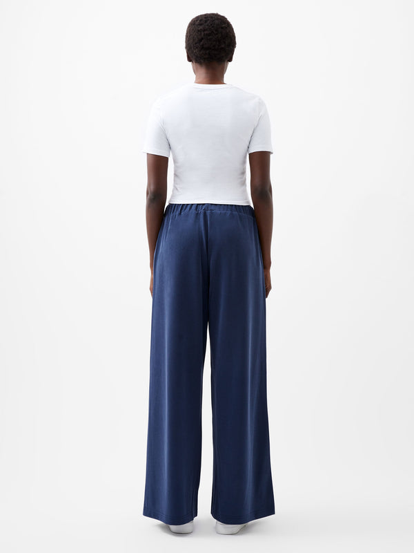 Fcuk Wren Wide Leg Trousers Midnight Blue