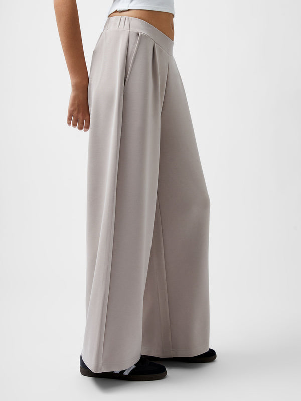 Fcuk Wren Wide Leg Trousers Washed Macchiato