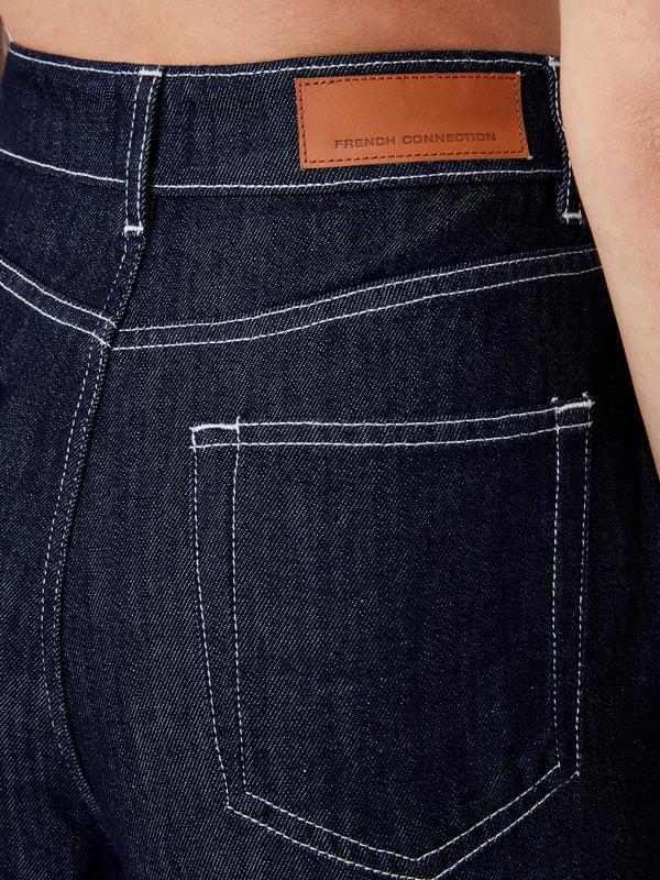 Fcuk Finley Denim Wide Leg Jeans 32 Inch Clean Indigo