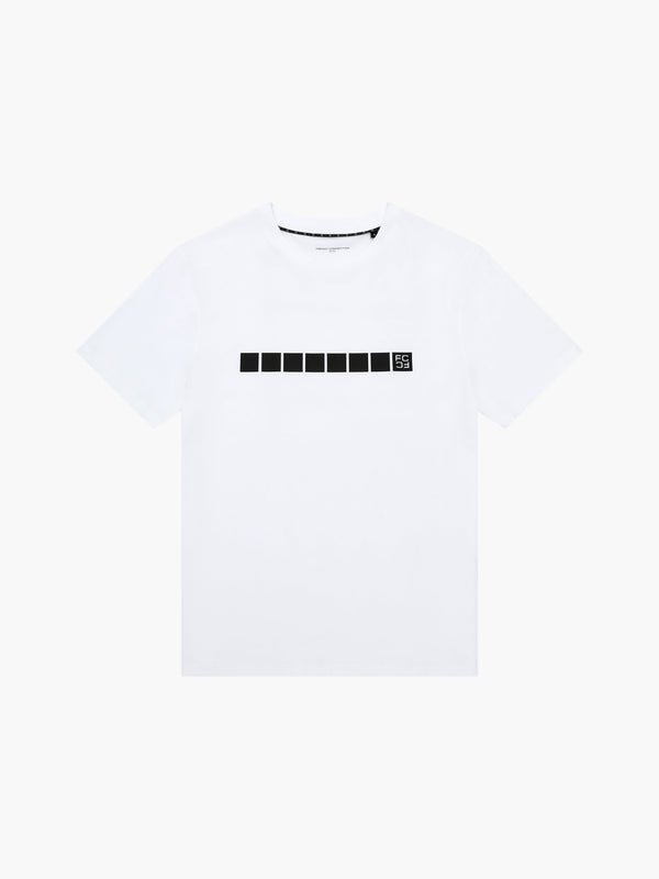 Fcuk French Connection Broken Block Organic Graphic T-Shirt White