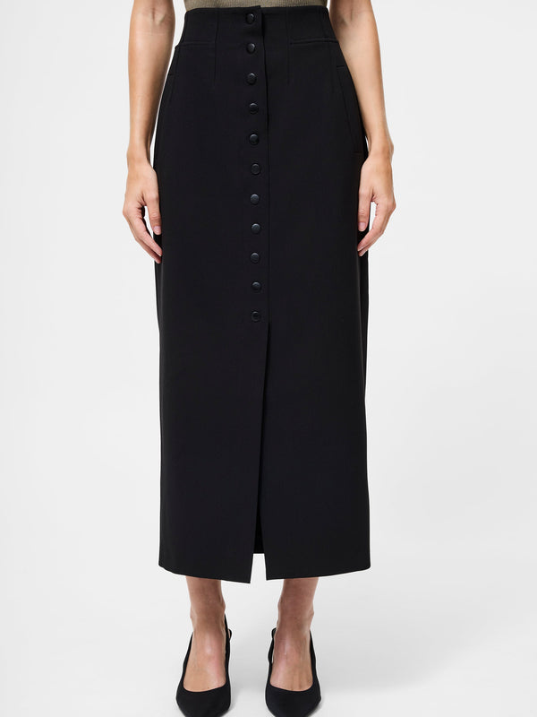 Fcuk Jaiden Tailored High Waisted Midaxi Skirt Black