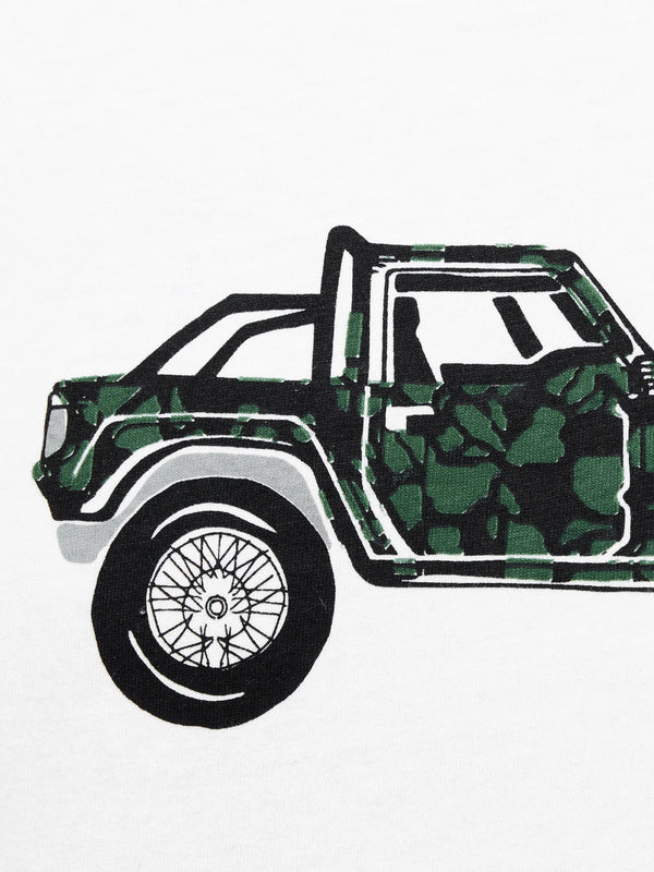 Fcuk Jeep Organic Short Sleeve Graphic T-Shirt White