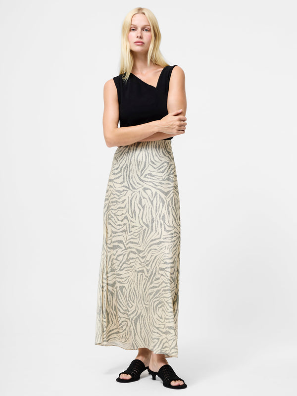 Fcuk Josie Eco Ennis Bias Maxi Skirt Porcelain Cream Blac