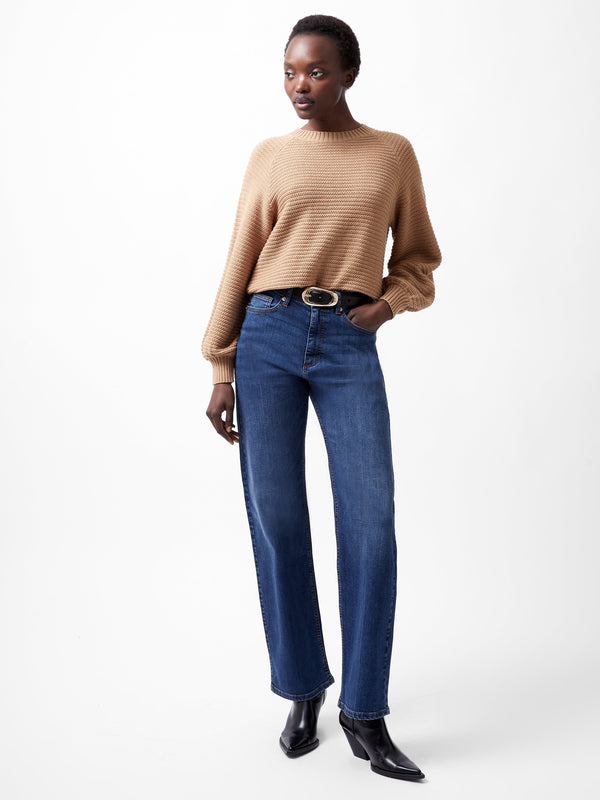 Fcuk Lily Mozart Bishop Sleeve Jumper Camel Mel Light