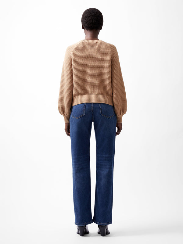 Fcuk Lily Mozart Bishop Sleeve Jumper Camel Mel Light