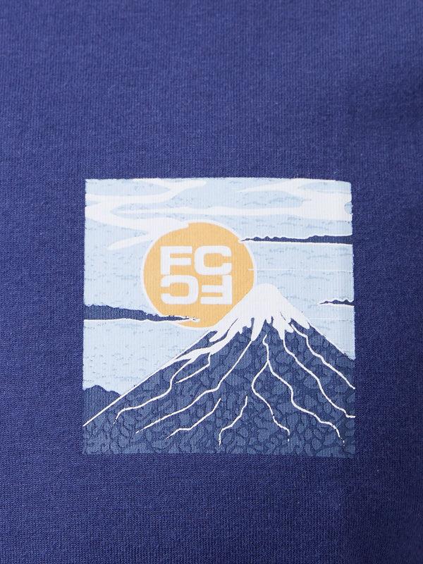 Fcuk Mount Fuji Organic Graphic T-Shirt Indigo Blue