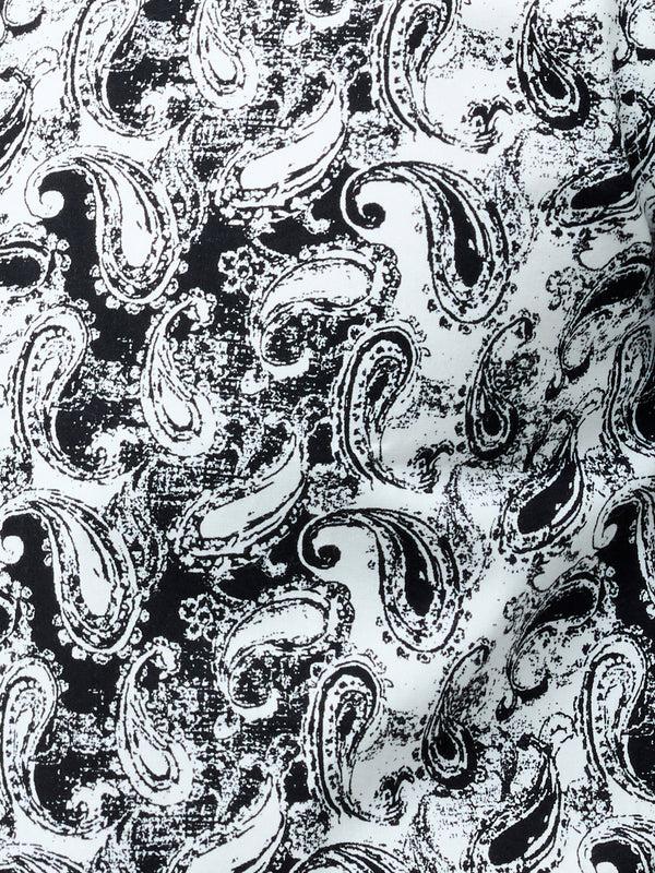 Fcuk Paisley Print Long Sleeve Shirt White/Blue Print