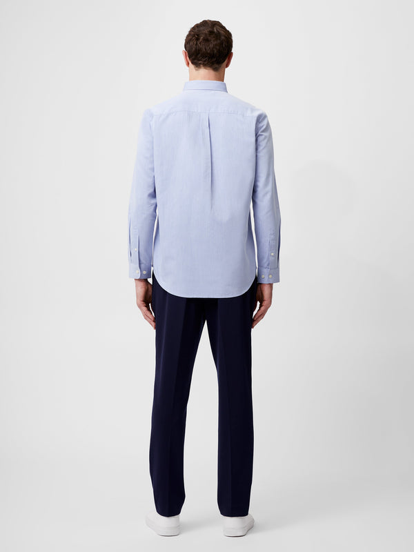 Fcuk Regular Fit Button Down Oxford Shirt Light Blue