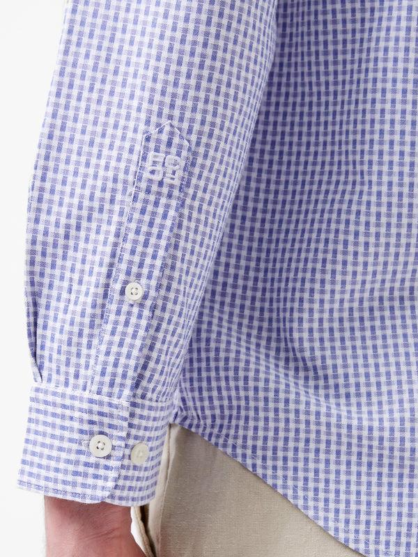 Fcuk Regular Fit Classic Collar Check Shirt Blue Check