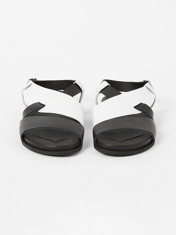 Fcuk S+W X Branca Asymmetric Footbed Sandals Monochrome