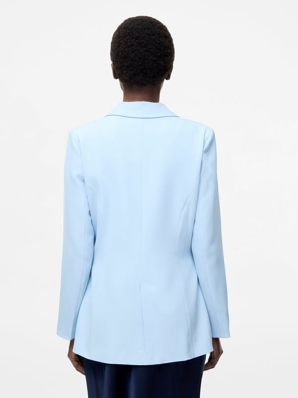 Fcuk Sleek Tailored Single Breasted Blazer Cashmere Blue