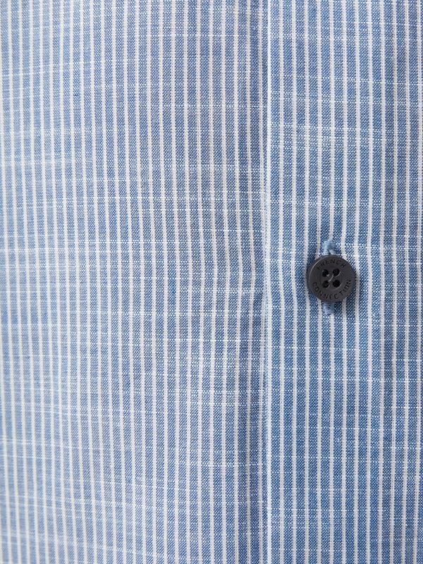 Fcuk Slim Fit Cutaway Collar Stripe Shirt Navy Stripe