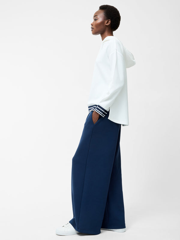 Fcuk Striped Trim Pullover Hoodie Summer White/Midnight