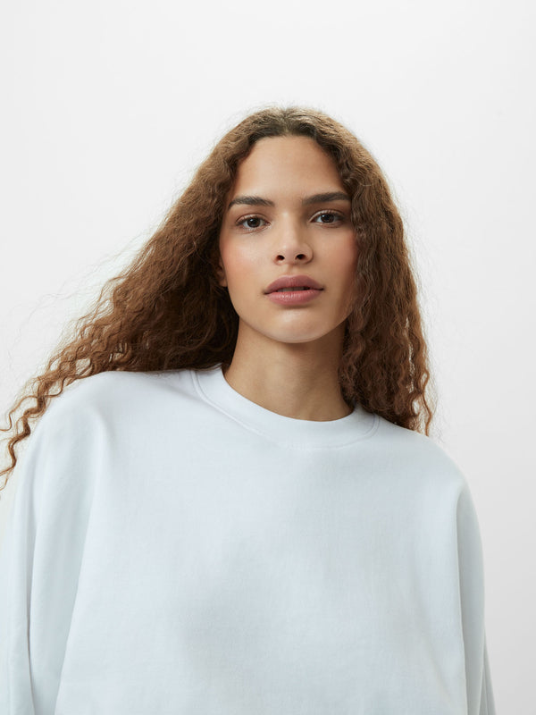 Fcuk Sunday Curved Lightweight Sweatshirt Linen White