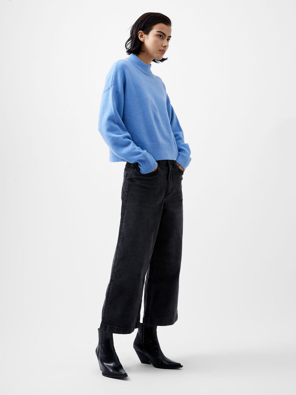 Fcuk Vhari Recycled Grown On Neck Jumper Dusted Blue