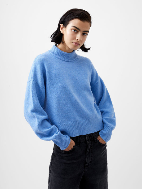 Fcuk Vhari Recycled Grown On Neck Jumper Dusted Blue