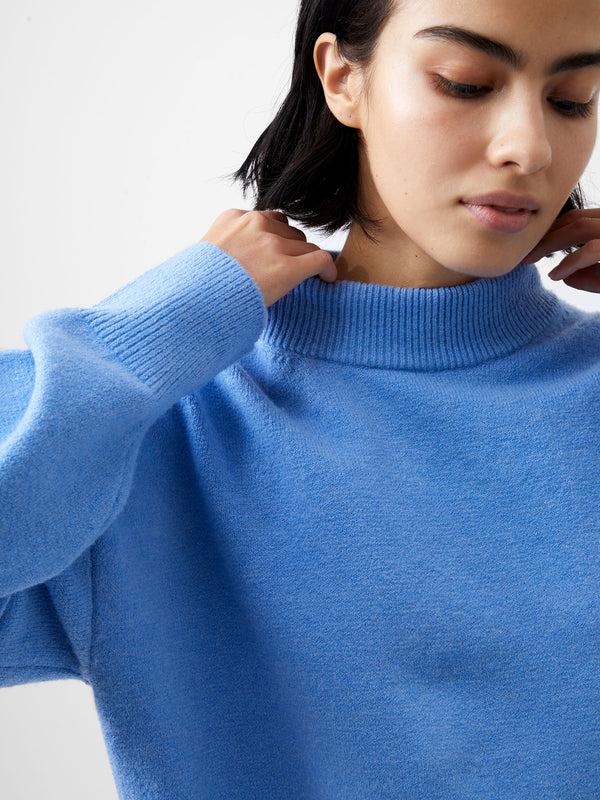 fcuk Vhari Recycled Grown On Neck Jumper Dusted Blue