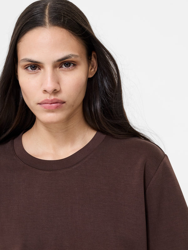 Fcuk Wren Short Sleeve Pinched T-Shirt Bitter Chocolate