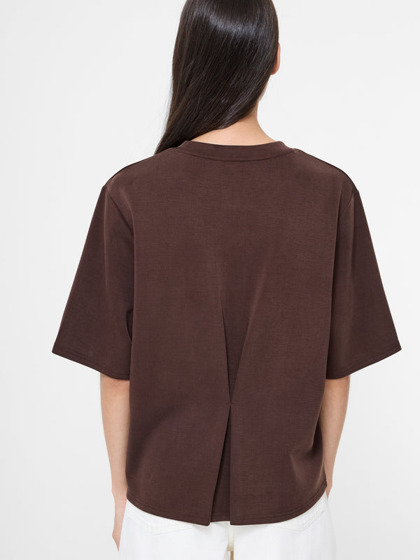 Fcuk Wren Short Sleeve Pinched T-Shirt Bitter Chocolate