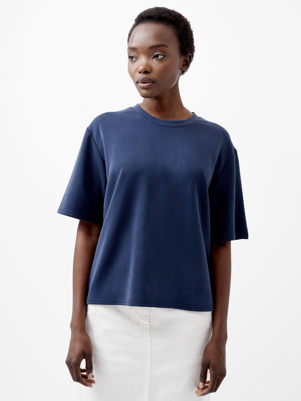 Fcuk Wren Short Sleeve Pinched T-Shirt Midnight Blue