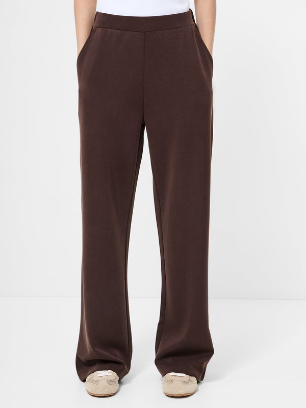 Fcuk Wren Slim Fit Straight Leg Trousers Bitter Chocolate