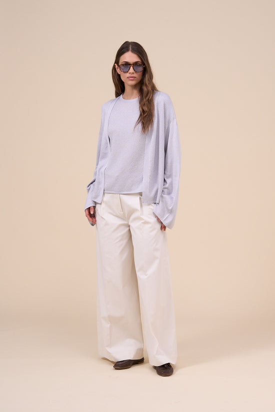 Fedeli Andromaca Lunar Cotton Blend Cardigan LIGHTSTEELBLUE