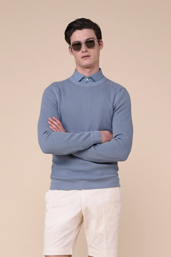 Fedeli Argentina Ibiza Organic Cotton Crewneck SILVER