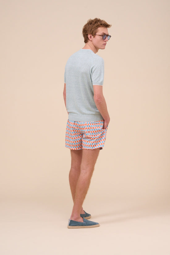 Fedeli Argentina Irlanda Cotton Linen Roundneck - Bicolor PALETURQUOISE